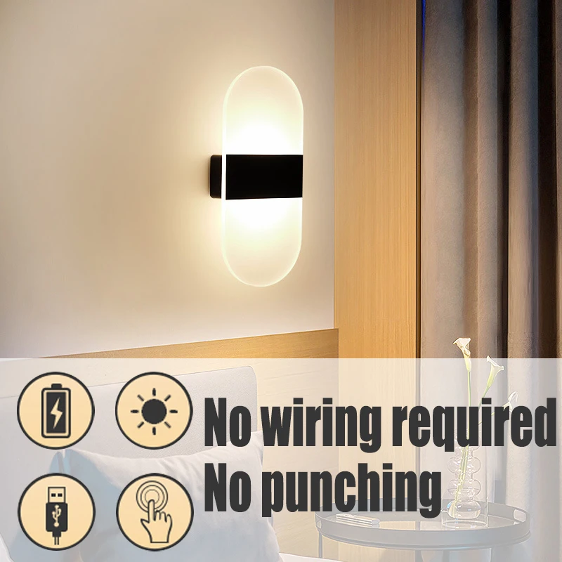 

LED Wall Light Bedroom Bedside Light Living Room Balcony Aisle Corridor Stairway Decor Light Wall Lamp Modern Nordic Sconce Lamp