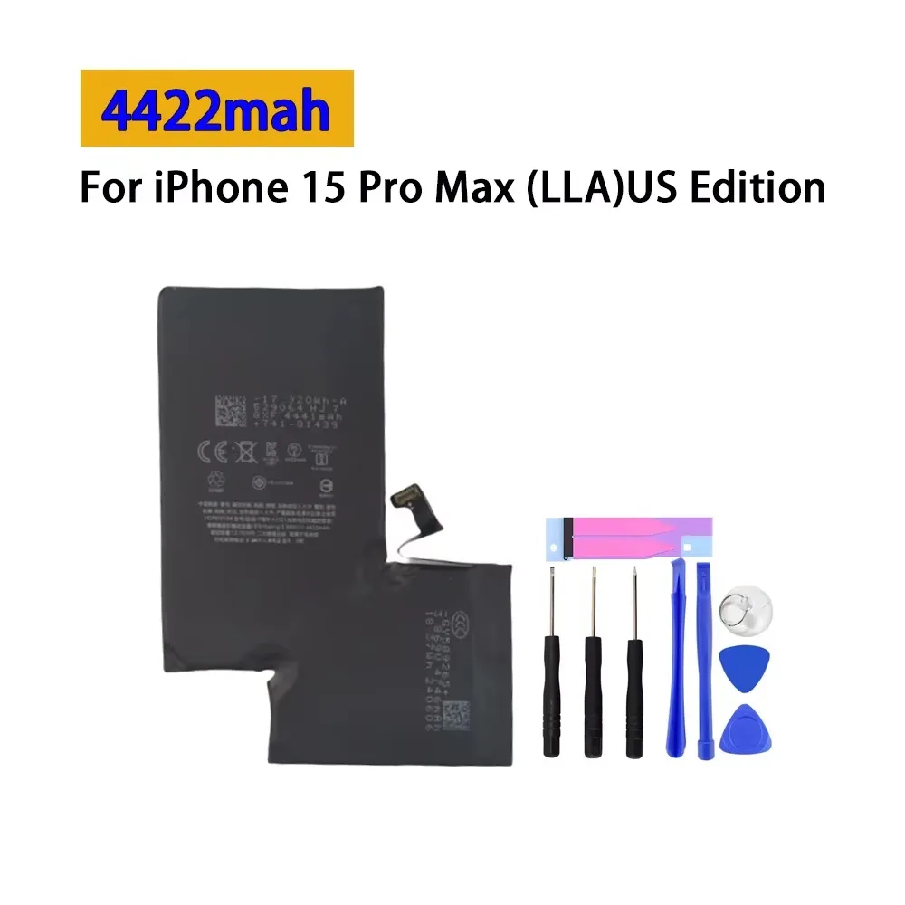 Фото Оптовая продажа: Сменная батарея для мобильных телефонов Apple iPhone 15 Pro (LLA) и 15 Pro MAX (LLA) (версия для США) с инструментами №5