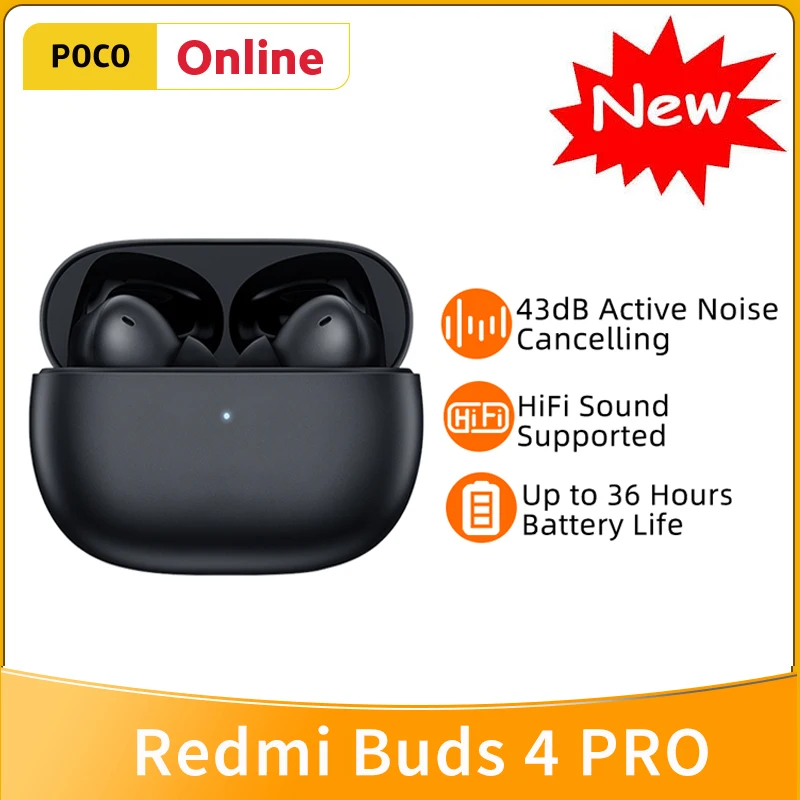 Наушники Xiaomi Redmi Buds 4 Pro умные наушники с шумоподавлением 43dB Bluetooth 5 3 гибридный