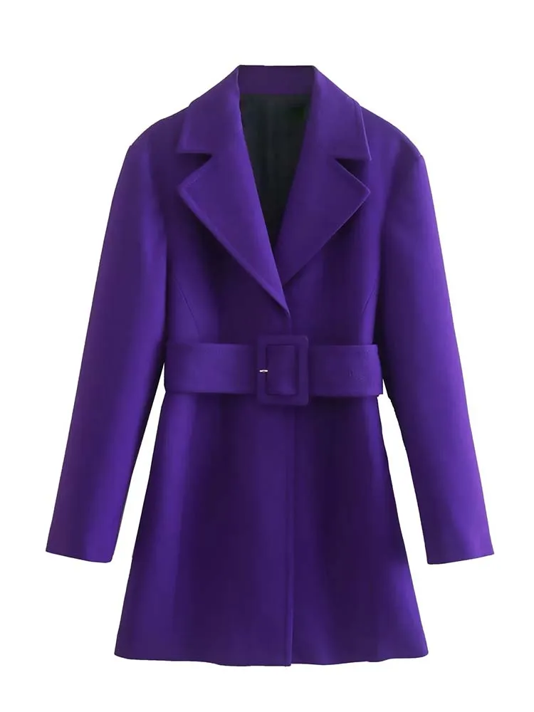 

Платье-Блейзер KLKXMYT TRAF, Женское зимнее короткое платье для офиса, женская уличная одежда с поясом, мини-платья для женщин, женское платье с дл...