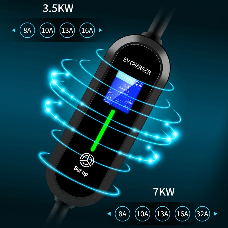 JNTiléYA Портативное зарядное устройство EV Type2 GBT Разъем 16A 1 фаза 3 5 кВт Type1 м Зарядная