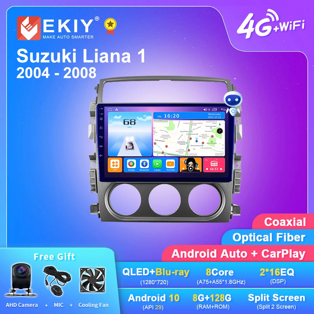 

EKIY T7 Android 10.0 для Suzuki Liana 1 2004 - 2008 автомобильное радио мультимедийный видеоплеер Navi Stereo GPS No 2din Carplay Tape Recor