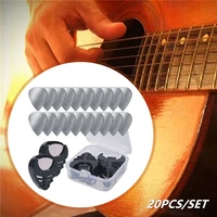 20pcs professional guitar picks 0 3mm stainless steel bass guitar pick set musical instrument accessories