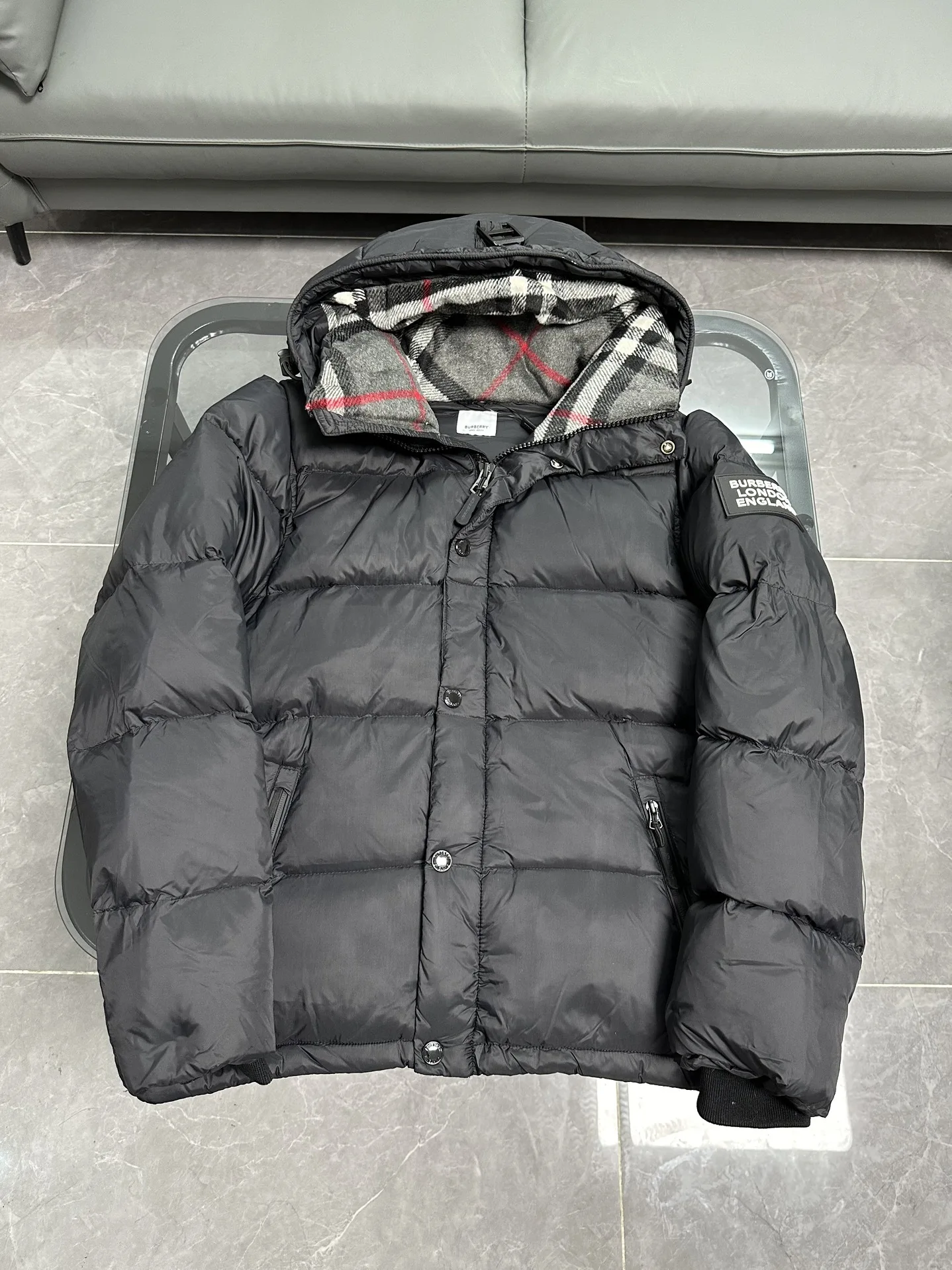 копия 1: 1 Пуховики Burberry Новая Теплая КуртКа На Осень И Зиму Модный Свободный