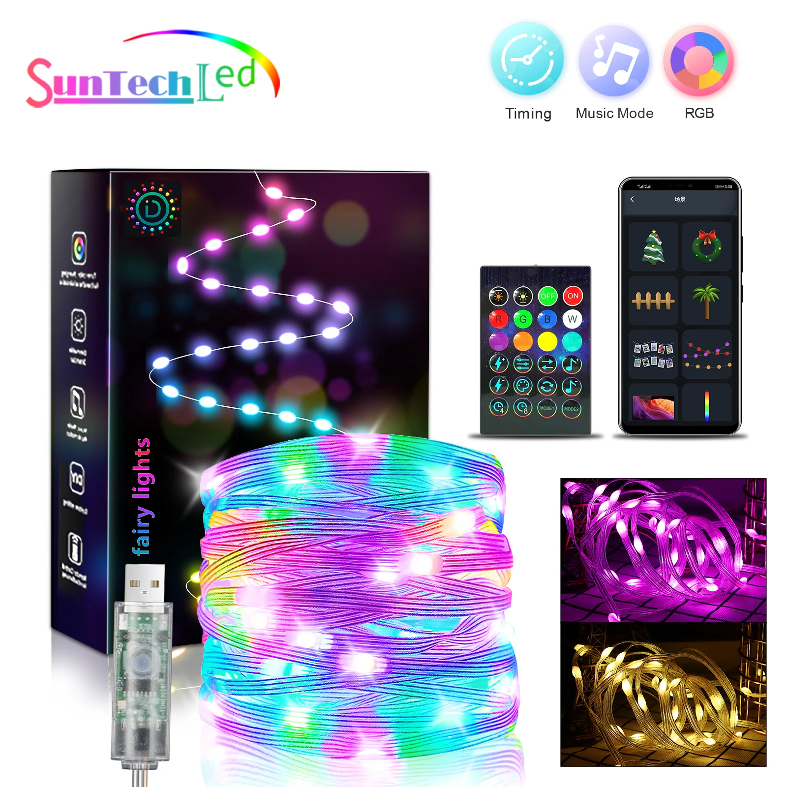 

СВЕТОДИОДНАЯ Гирлянда WS2812, USB, 5 в пост. Тока