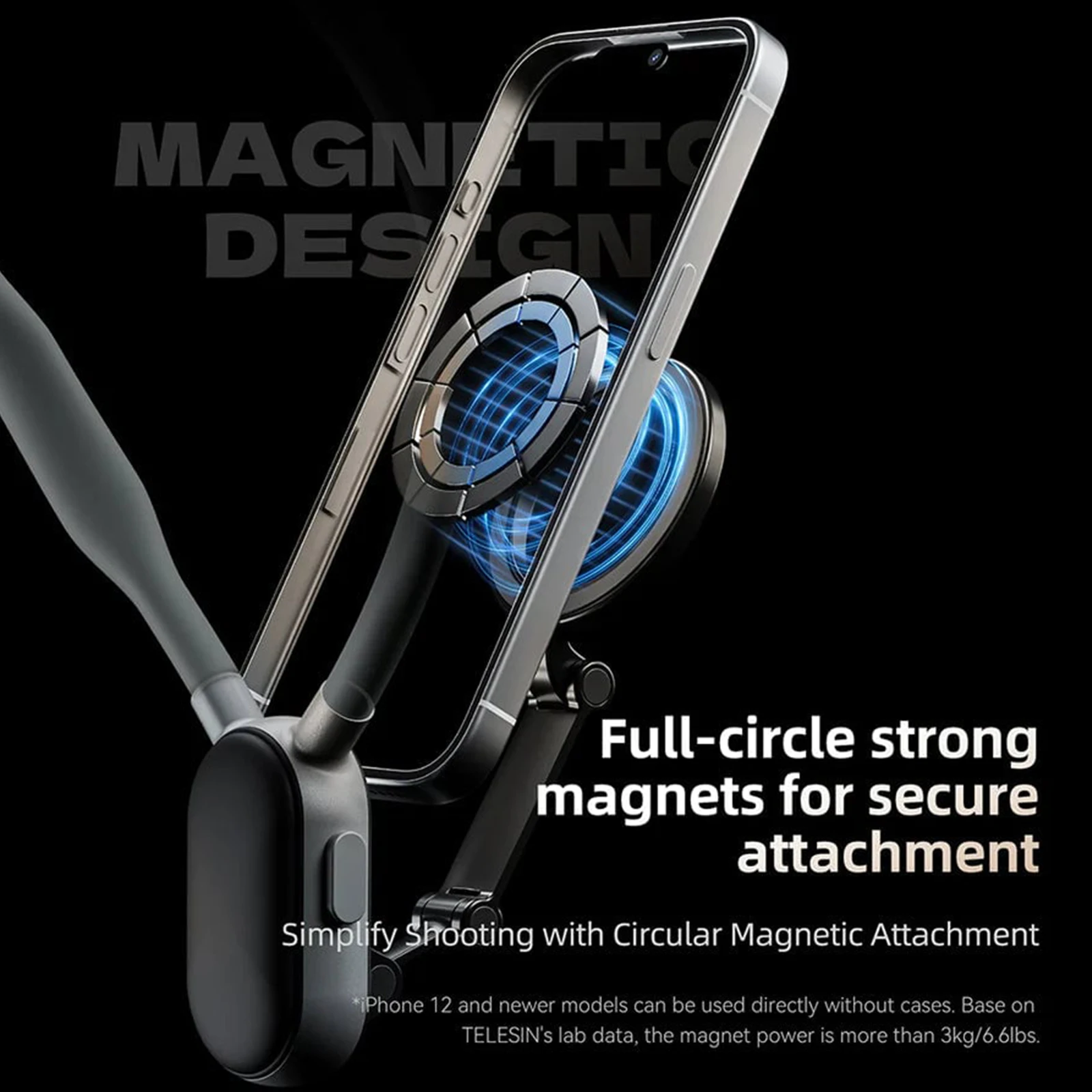 Магнитное крепление на шею для смартфонов - Удобное и понятное в использовании