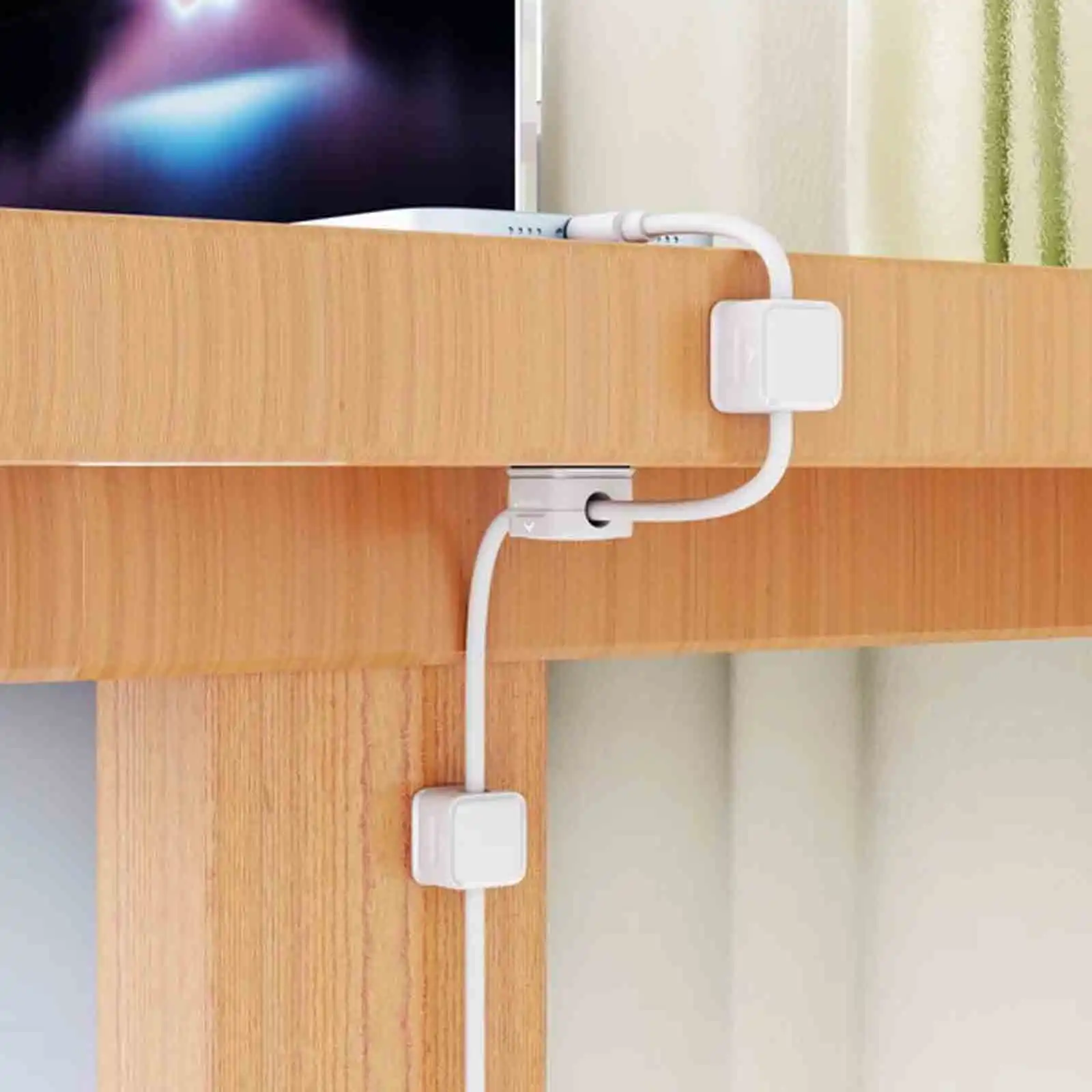 Черные магнитные кабельные зажимы 6ШТ для USB-кабелей и зарядных устройств