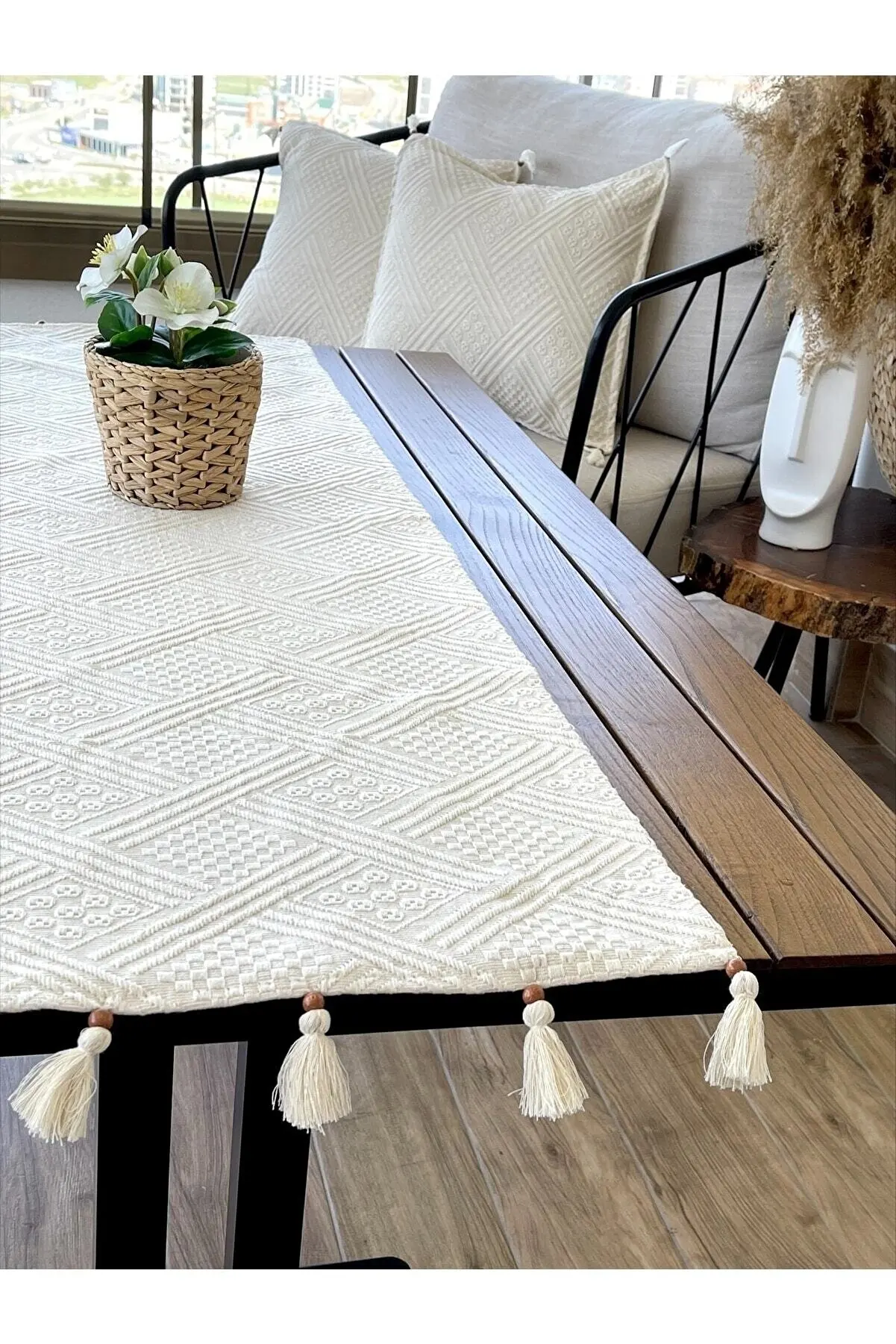 

Buldan Cloth Authentic Runner, Table Runner, Table decoration, dining table decor, home decoration,Scandinavian home decor