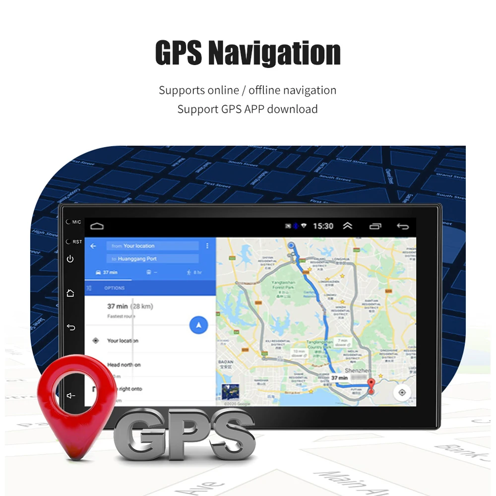 Фото Essgoo 7 -дюймовое автомобильное радио 2 DIN Android 11 2 ГБ 16 ГБ с 2,5D -экраном Bluetooth GPS Wi -Fi Automotive Universal MultiMedia MP5 Player №3