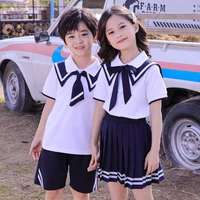 3 18 boys and girls short sleeved t shirt polo shirt suit college style student pleated skirt school uniform class uniform