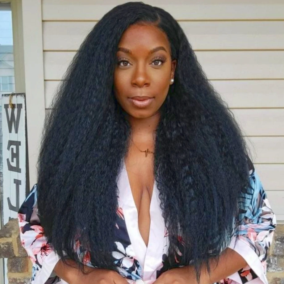 

Peruvian Kinky Straight Bundles Brazilian Remy Hair Extensions Human Hair Yaki Straight Human Hair Bundles for Black Women 3 PIC