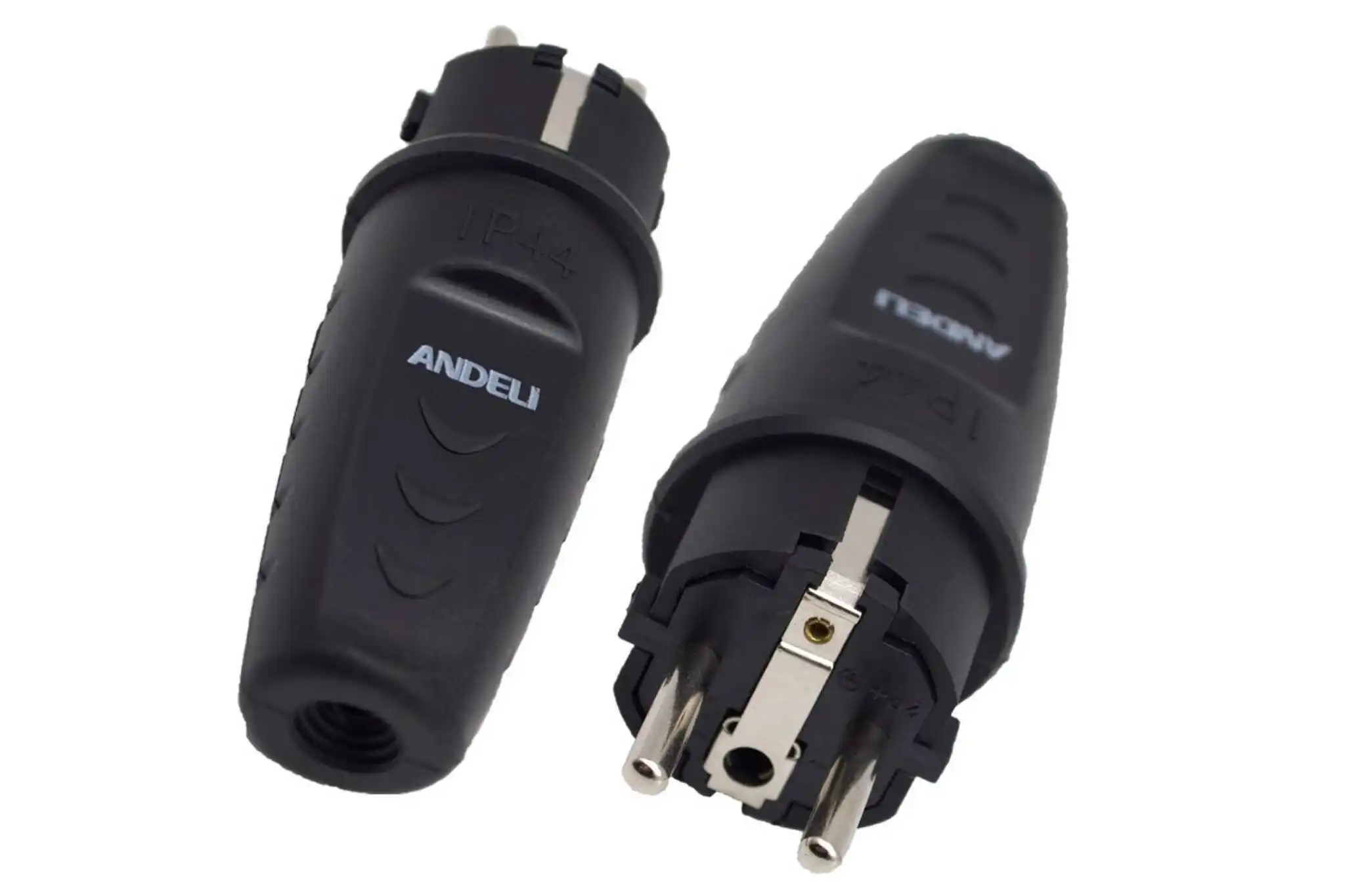 Прямая вилка ANDELI каучук AM-K01 2Р+РЕ 16А 220В IP44 ADL13-061