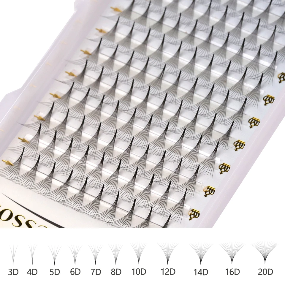 Накладные ресницы lashprof 320 готовые с острым узким стержнем профессиональная