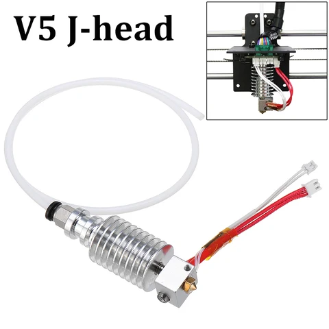 Металлический комплект Hotend с J-образной головкой V5, Экструдер, Нагревательный блок V5, Детали для 3D-принтера Anycubic I3 Mega, нить накала 1,75 мм