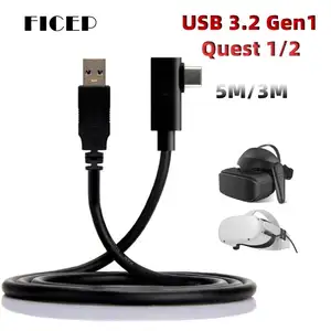 For Oculus Quest 2 Cable PC Oculus Link Cable 5M High-Speed Data Transfer USB C 3.2 Gen1 to a Gaming PC VR Headset Accessories