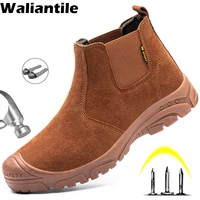 waliantile protective safety boots for men welding construction work boots shoes anti smashing indestructible safety work boots