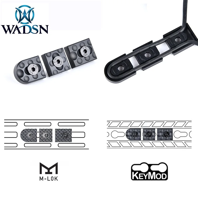 

WADSN M-LOK Keymod Rail WireGuide System Handguard Cable Management For PEQ15 DBAL-A2 M300 M600 Flashlight Cover 3PCS/Pack