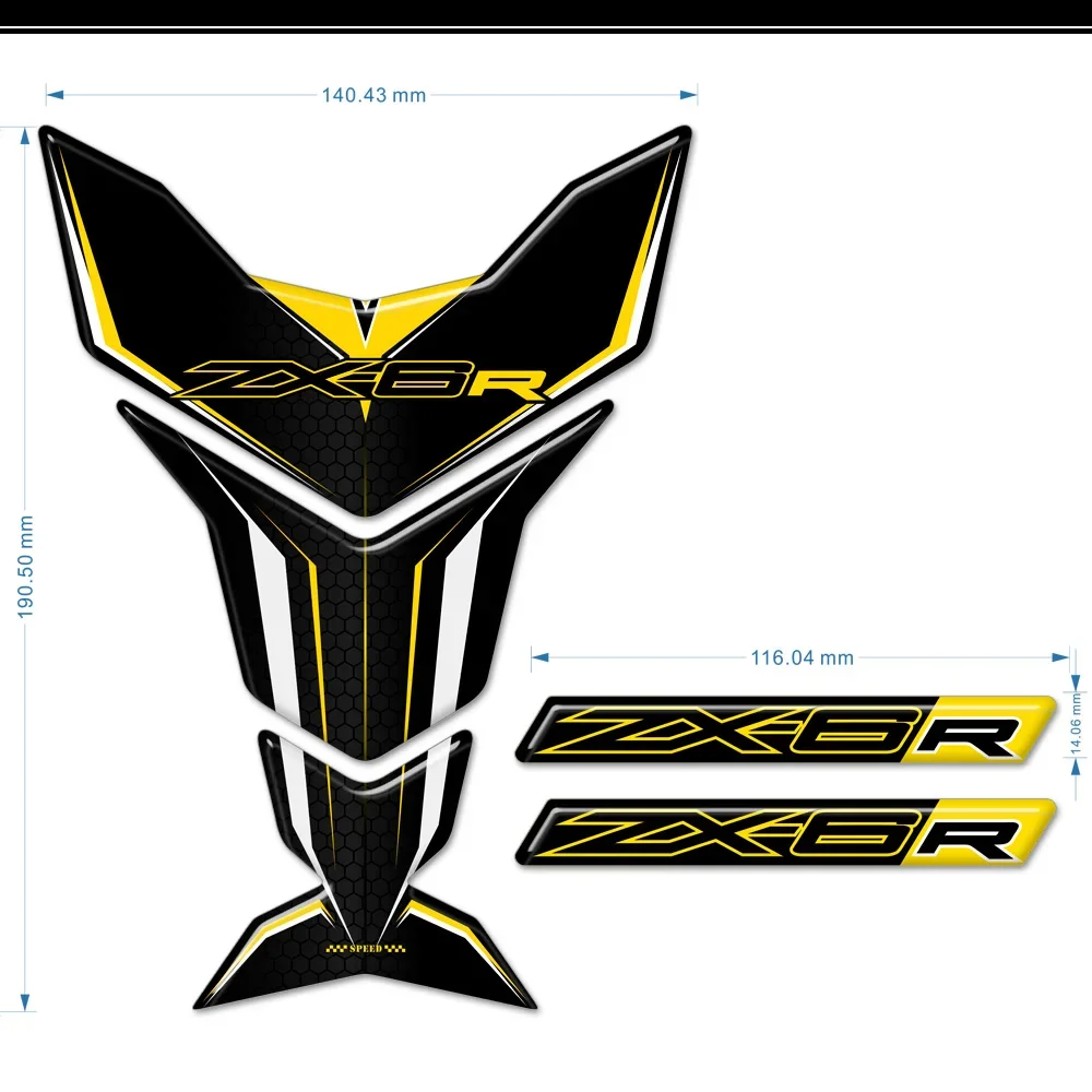 Наклейки на бак для Kawasaki Ninja ZX-6R ZX6R ZX 6R наколенник DecalTank Pad защита мотоцикла 2015 2016 2017