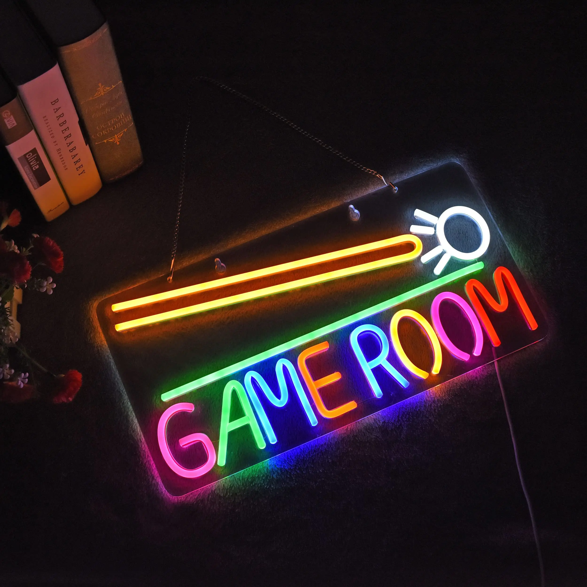 

Game Room Billiards Neon Signs LED Dimmable Game Zone Room Beer Bar Bedroom Home Art Gaming Neon Lights Wall Artwork Sign