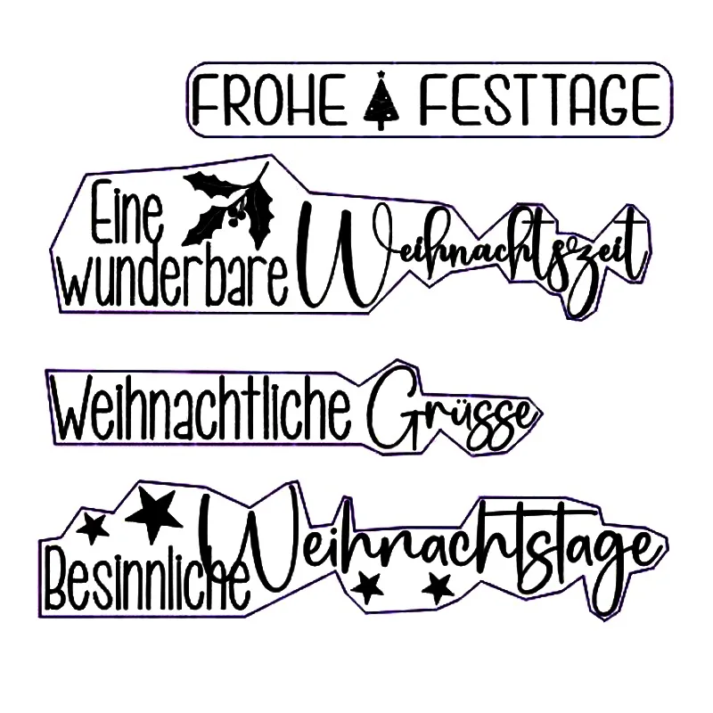 

German Christmas Clear Seal Stamp DIY Scrapbooking Embossing Photo Album Decorative Paper Card Craft Art Handmade Gift