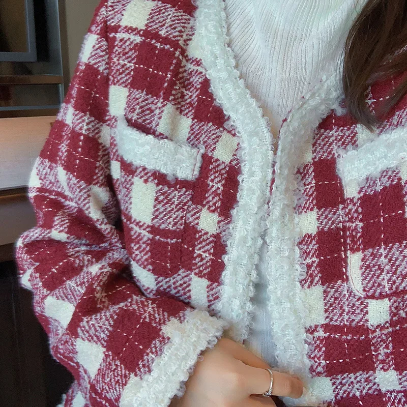 150kg Женский бюстгальтер 155 Осенне - зимняя мягкая куртка Длинная юбка 2 красных 5XL