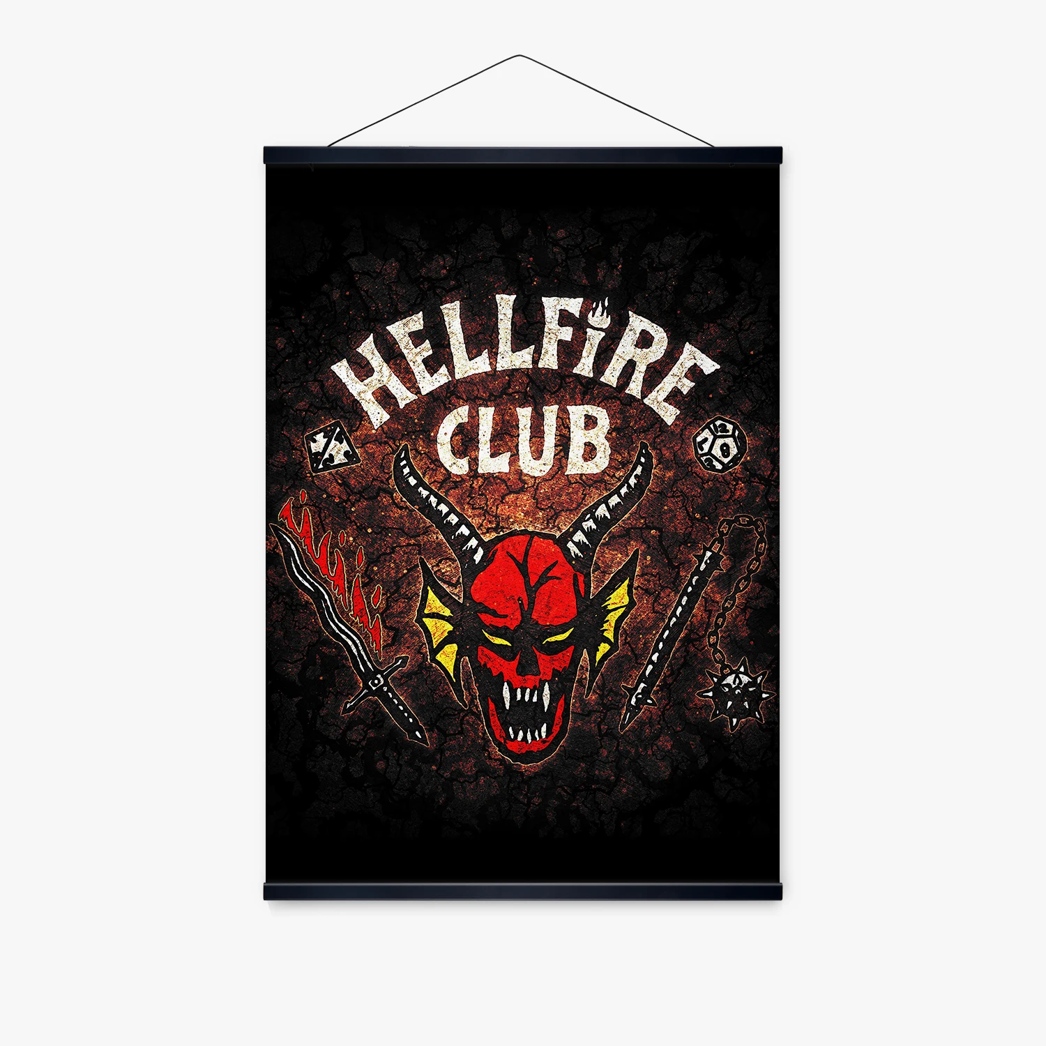 

Stranger Things Poster Hellfire Club Wall Art Canvas Painting Science Fiction Horror TV Series Prints Art Room Home Decor