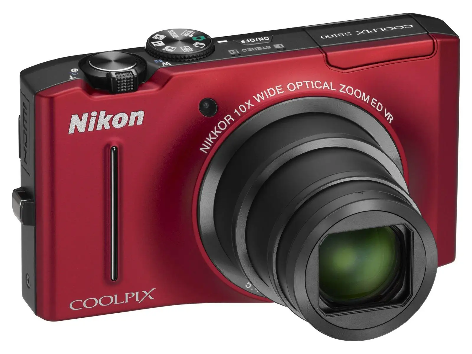 Цифровая камера Nikon COOLPIX S8100 красная вспышка S8100RD 3 0 пикселей 10-кратный оптический