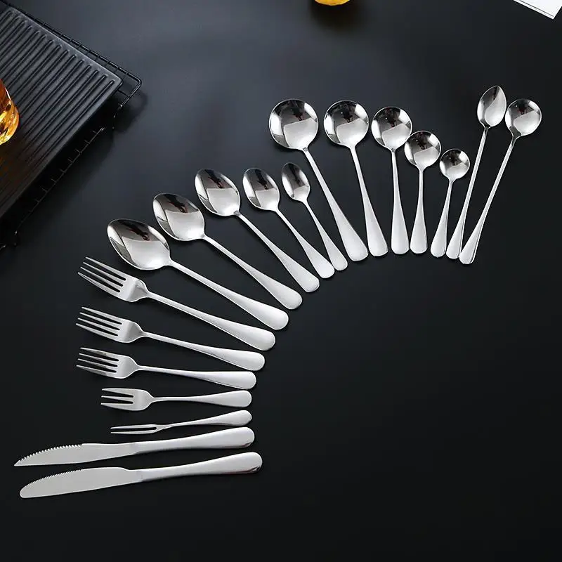 

Western Dinnerware Set Stainless Steel Cutlery Set Steak Knife Fork Dessert Fork Tea Spoon Knife Cutlery Set Silverware Set