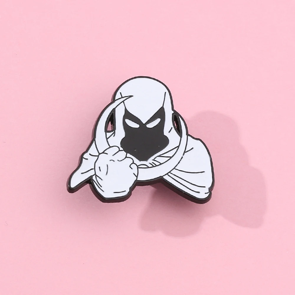 

Disney Marvel Superhero Moon Knight Enamel Lapel Pin Cute Metal Badge Fashion Button Brooch for Clothes Jewelry Accessories Gift