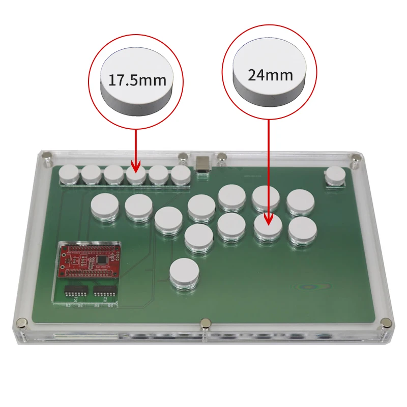 

Full Set All Buttons Cap Hitbox Style Arcade Game Console Joystick Fight Stick Parts Game Controller For PC/PS4 Buttons OBSF-24