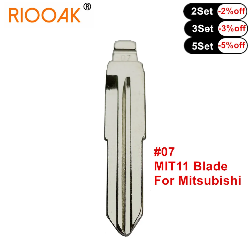 

10pcs Remote Key Blade KD VVDI Uncut Flip Blank #07 MIT11 For Mitsubishi Outlander Grandis ASX Pajero Replacement Blade