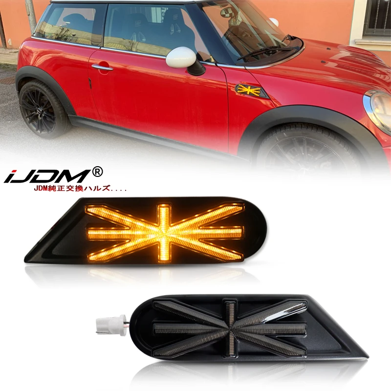 

Динамические Мигающие Боковые Габаритные Огни Для Mini Cooper R55 R56 R57 R58 Светодиодный Индикатор Указателя Поворота ABS М...