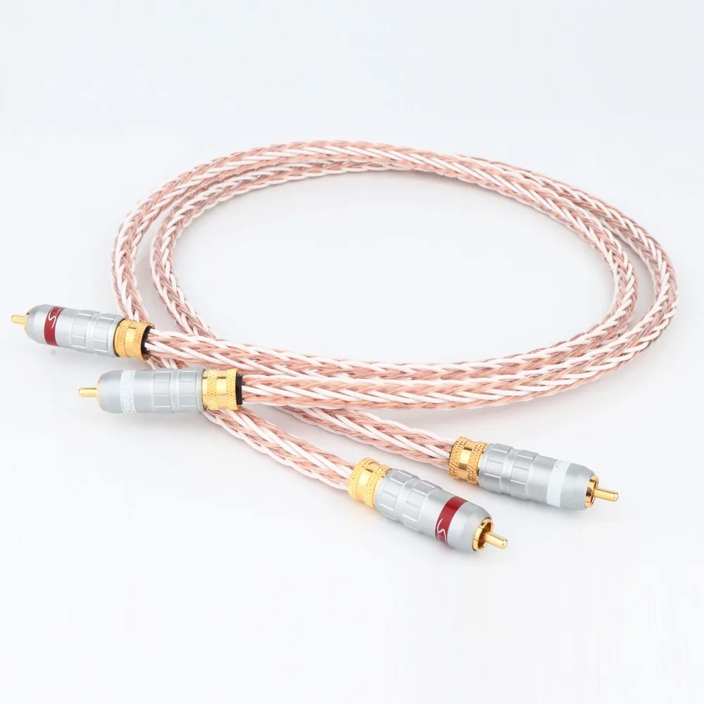

Hi-End 8TC 16 Strands 7N OCC Copper AV Audio RCA/XLR Cable with Black Carbon Fiber XLR/WBT/Ortofon RCA PlugS
