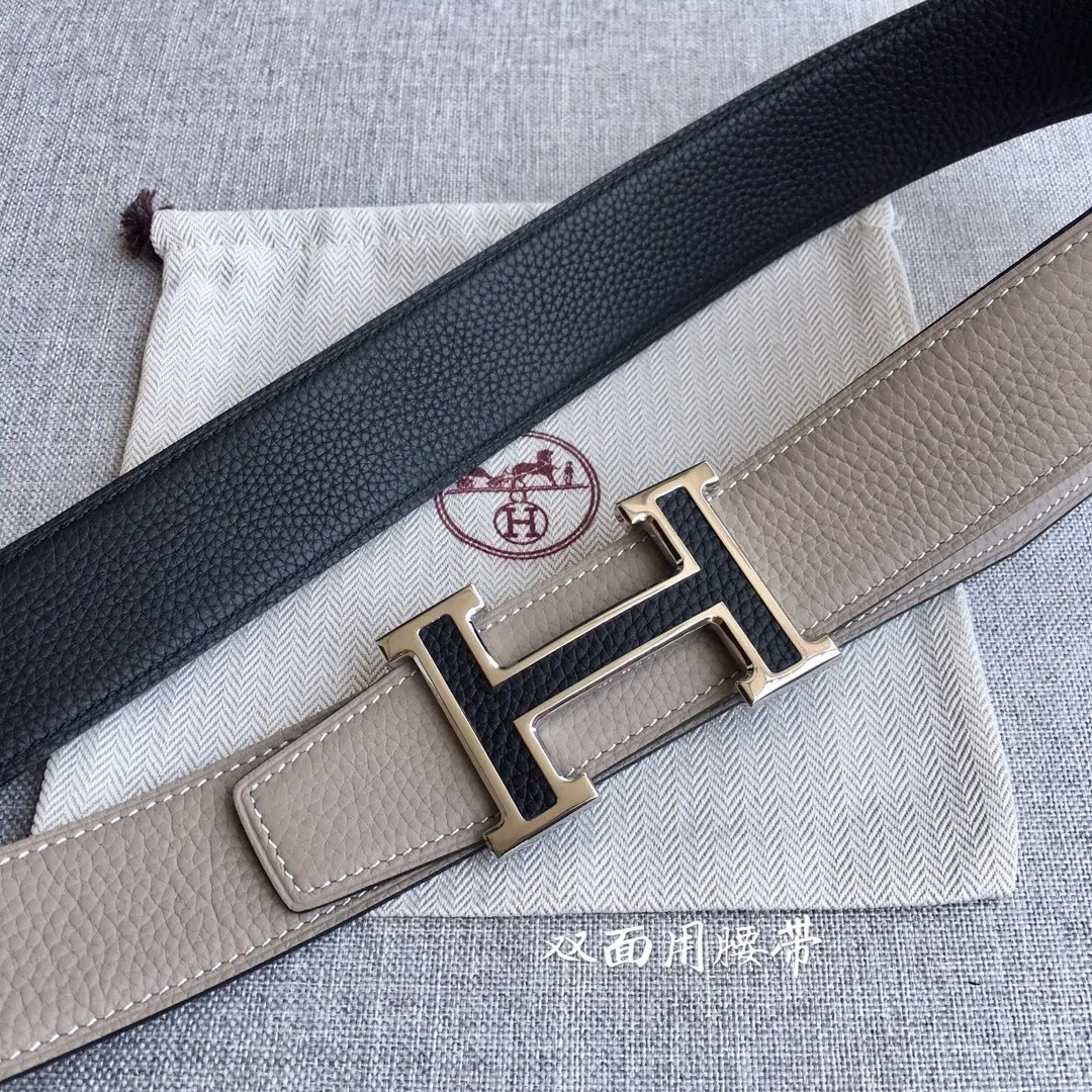 ln Стиль Ремень Hermes Счетчик Burst Мужчины Бизнес Повседневная Глава Iayer Яловичной