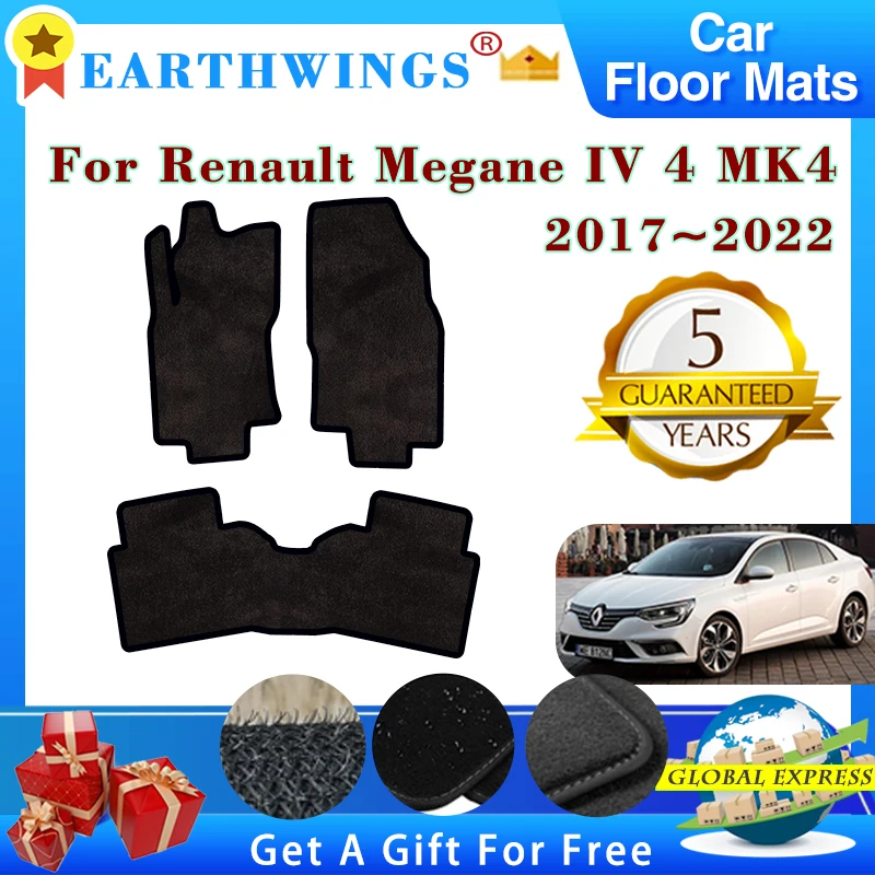 

Автомобильные коврики для Renault Megane IV 4 MK4 2017 2018 ~ 2021, подкладки для ног, противоскользящие, оригинальные аксессуары