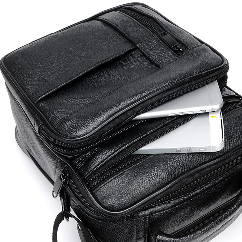 

Cowhide Quality High Men Leather Briefcases Genuine Messenger Leather Male Zipper Handbags Bag Shoulder Bags Ipod Male for