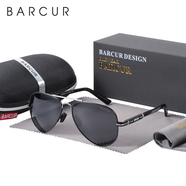 BARCUR Polarized Mens Sunglasses Pilot Sun Glasses for Men accessories Driving Fishing Hiking Eyewear Oculos Gafas De Sol 6