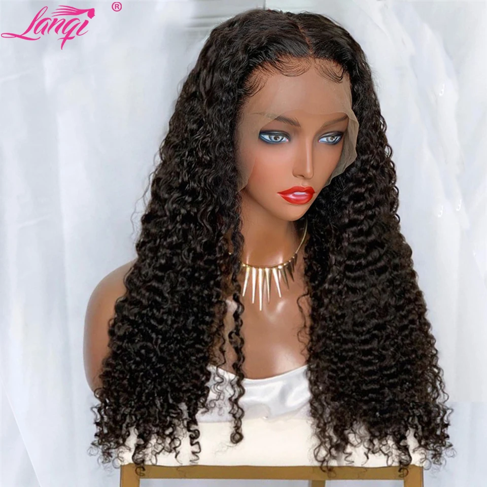 Afro Kinky Curly Glueless Lace Front Human Hair Wigs Brazilian Lace Front Wig 13x4 Deep Frontal Wigs For Women On Sale Clearance