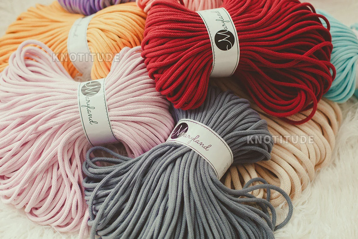 Плетеный шнур 5 мм 100 ярдов плетеный хлопковый Женская Высококачественная пряжа