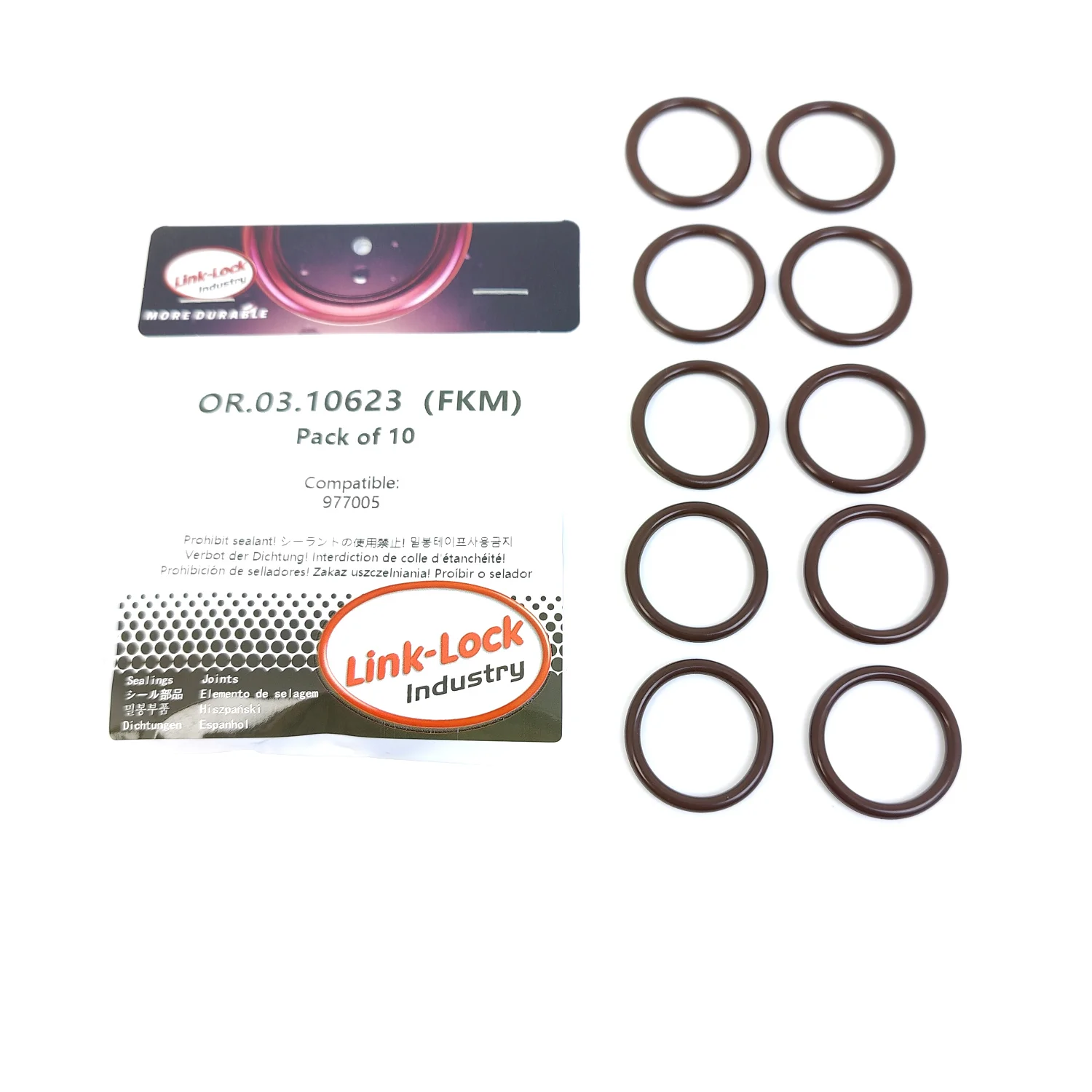 Фото Комплект универсальных уплотнительных колец FKM Viton 24×3 (10 шт.) OR.03.10623 977005 для Volvo №1