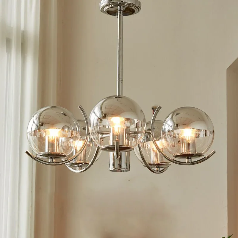 

Magic Bean Hanging Chandelier Nordic Multi-head Glass Ball LED Decoration Lights Bedroom Living Room Chrome Decor Lamp Fixtures