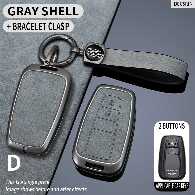 

Чехол Для Автомобильного Ключа DECSRIN Из Оцинкованного Сплава Для Toyota Prius Camry Corolla CHR C-HR RAV4 Land Cruiser Prad...
