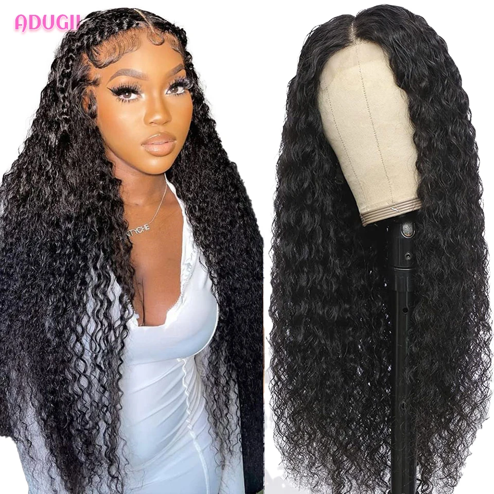 Water Wave Lace Front Wig 13x4 Lace Frontal Human Hair Wigs For Women  Brazilian 4x4 Lace Closure Wig Deep Wave