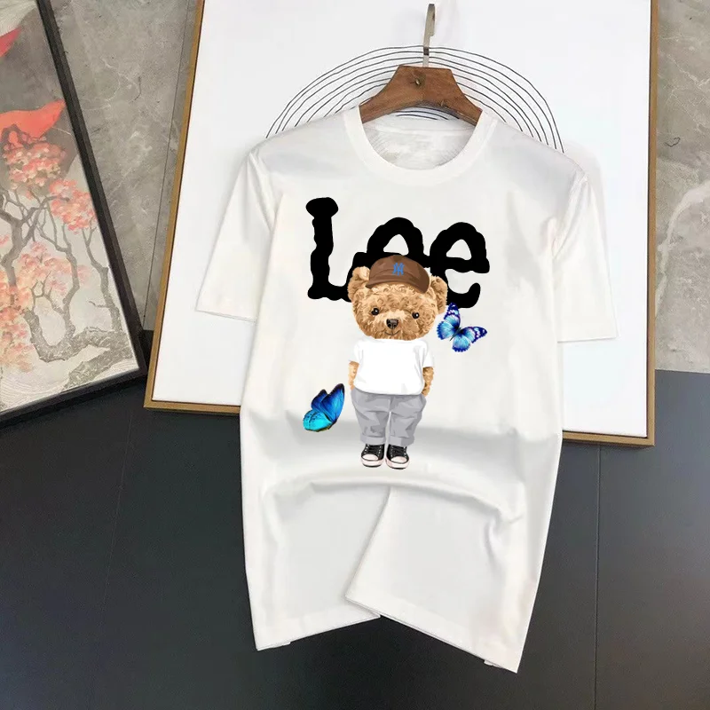 

Роскошные Брендовые мужские футболки, хлопковая повседневная одежда с графическим дизайном, летние новые рубашки с коротким рукавом, модные унисекс трендовые футболки на заказ