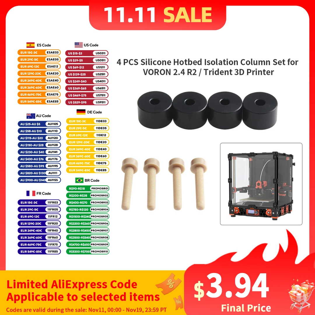 

Voron материал подглядывания черная резиновая подогревающаяся подушка для защиты стоп, демпфирующая, устойчивая к высоким температурам для Voron 2,4/Trident