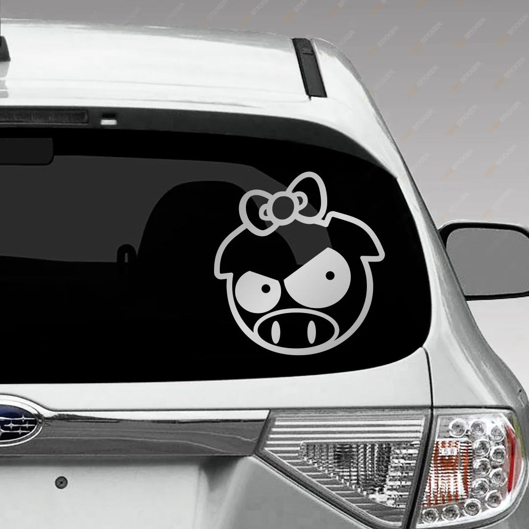 Субару свинка с бантом - автонаклейка для автомобиля, виниловая настройка субару, аксессуары с бесплатной доставкой для девушек.