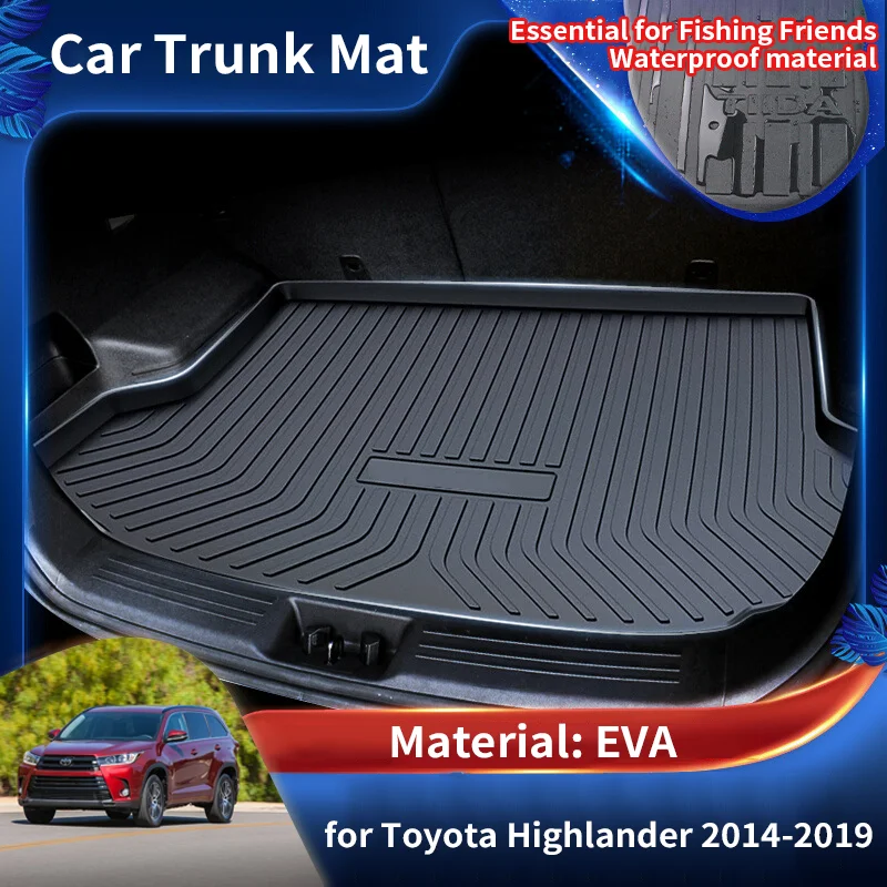 

for Toyota Highlander Kluger XU50 2014~2018 Car Boot Liner Cargo Rear Trunk Mat Luggage Floor Tray Waterproof Carpet Accessories