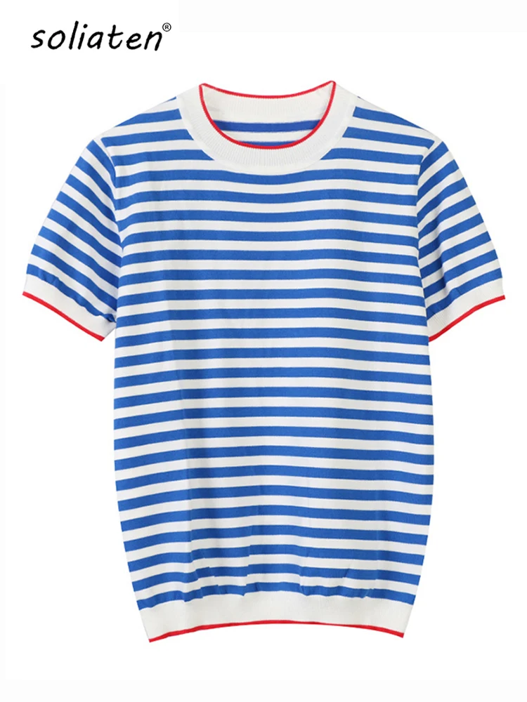 Распродажа! Тонкая трикотажная Футболка женская одежда 2022 Летняя футболка с