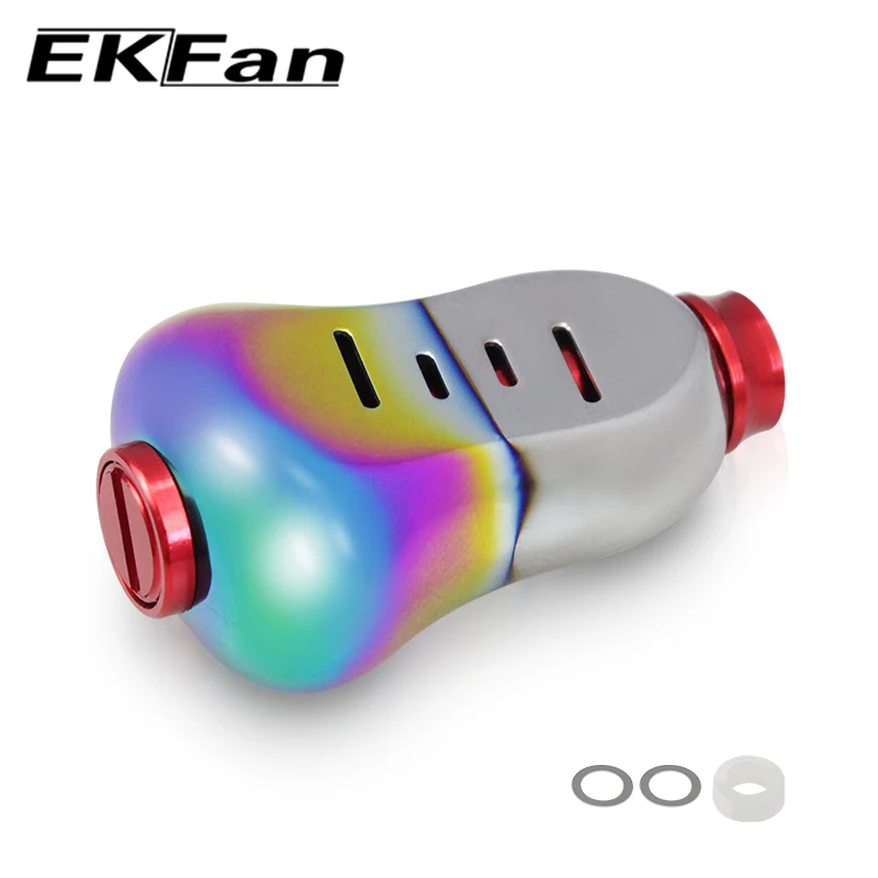 EKFan Colorful TITANIUM Alloy Material Knob For Sea Fishing DAI&SHI Spinning&Bastcasting Reel Handle Parts Without Bearing
