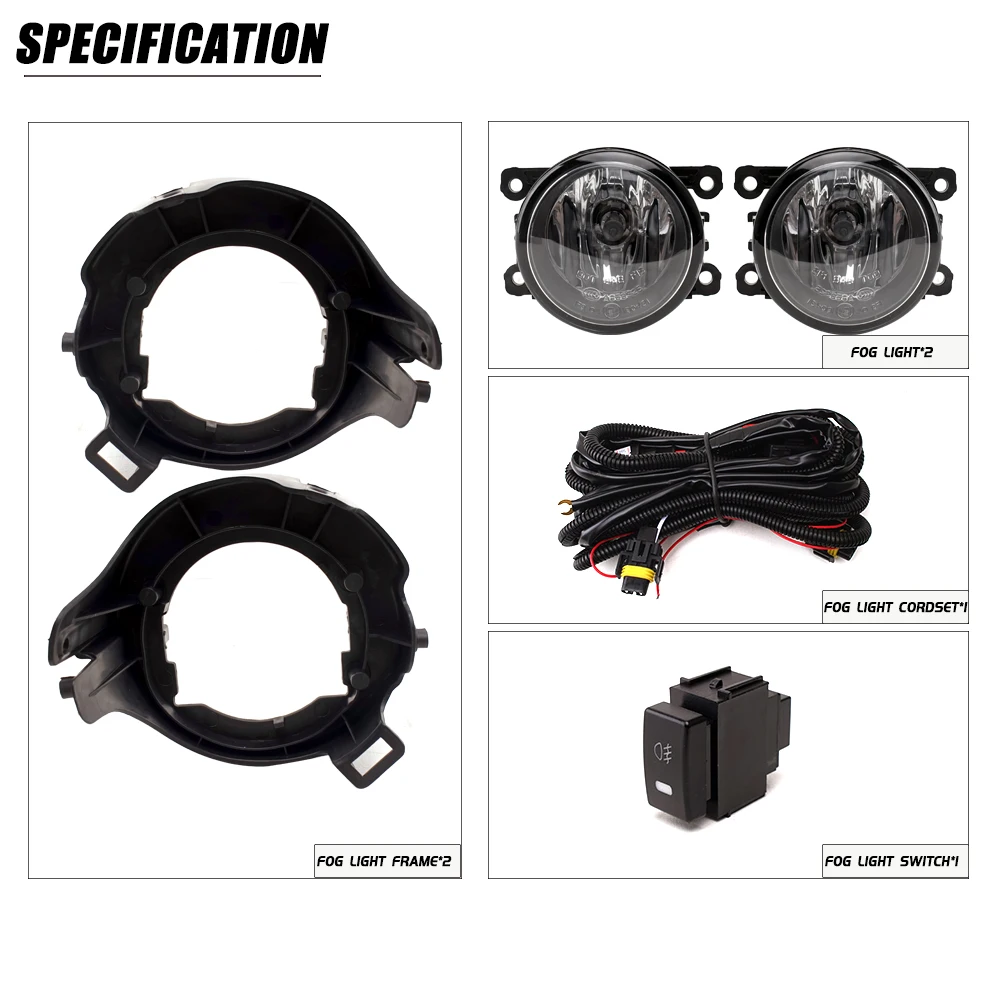 

Комплект противотуманных фар на передний бампер для Nissan FRONTIER NAVARA D40 D22 версии 2005-2011, комплект дополнительных противотуманных фар, переключатель + проводка